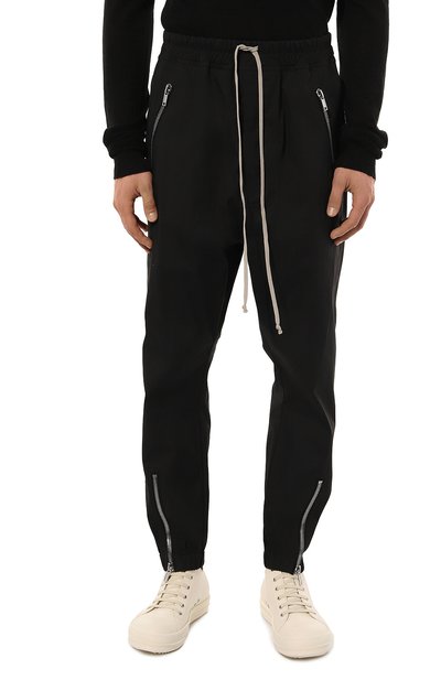 Хлопковые брюки RICK OWENS черного цвета по цене 106500 руб., арт. RU02C7370/TE, фото 3 Хлопковые брюки RICK OWENS, арт. RU02C7370/TE, фото 3