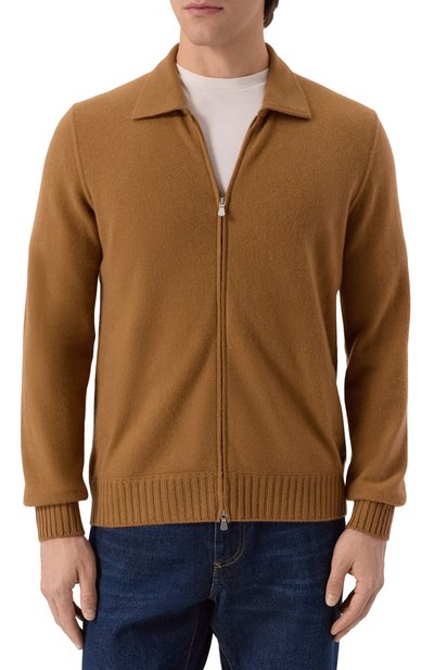 Кашемировый кардиган GRAN SASSO коричневого цвета по цене 95900 руб., арт. 57151/20206, фото 3 Кашемировый кардиган GRAN SASSO, арт. 57151/20206, фото 3