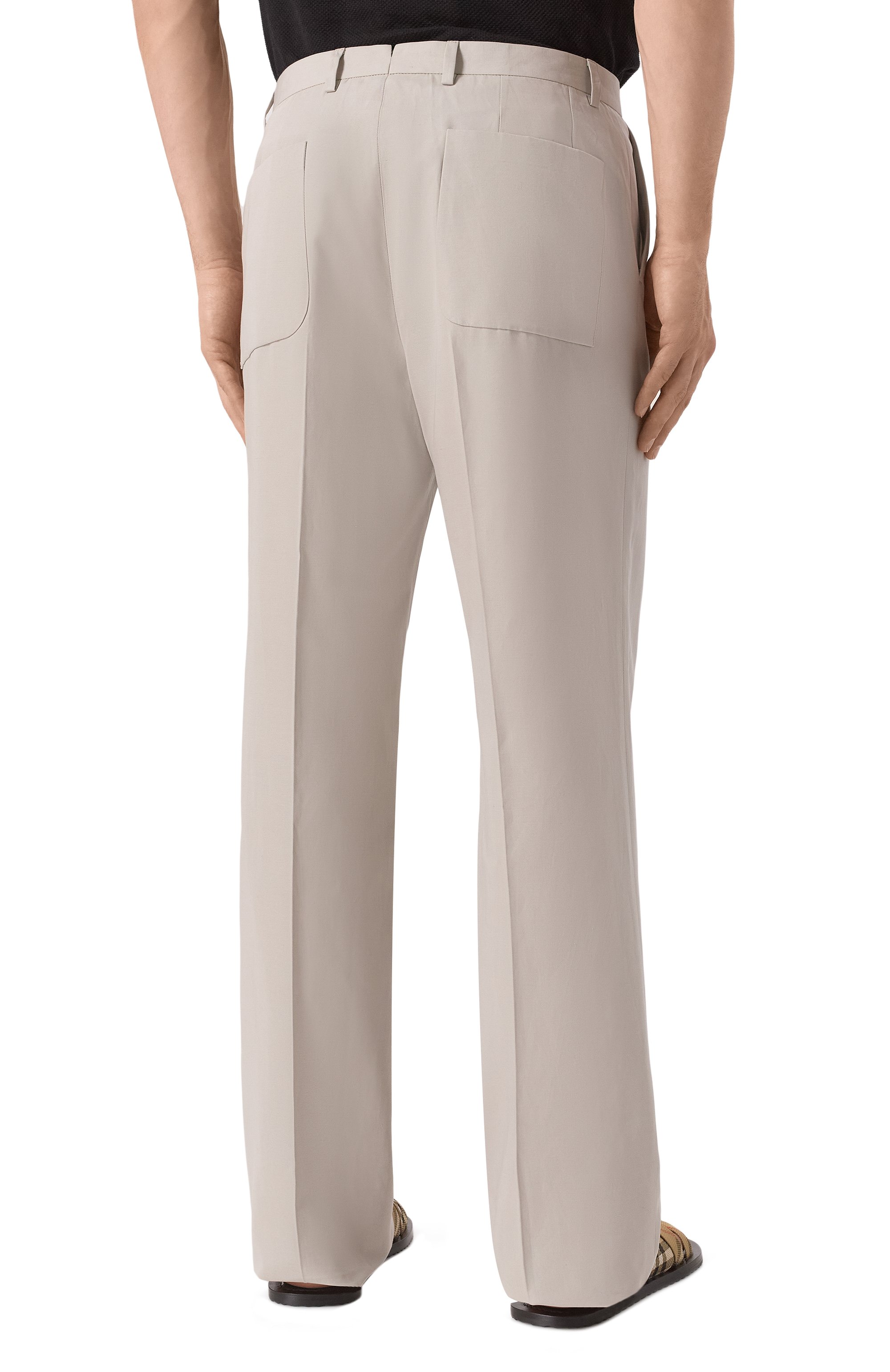 Брюки из хлопка и льна CORNELIANI, арт. 254H32-2514111, фото 4