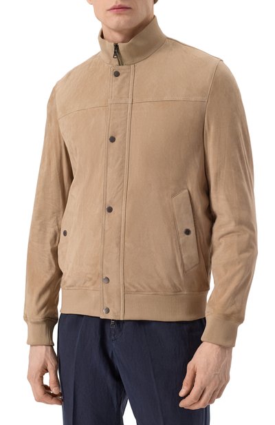 Замшевый бомбер PAUL&SHARK бежевого цвета по цене 228500 руб., арт. 25412708, фото 3 Замшевый бомбер PAUL&SHARK, арт. 25412708, фото 3