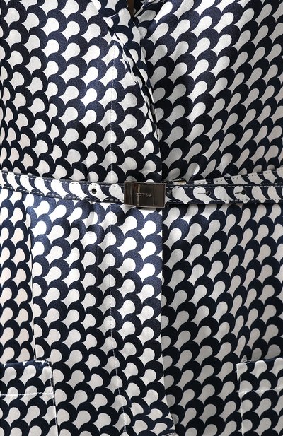 Шелковое платье KITON темно-синего цвета по цене 157500 руб., арт. D49312K09S75, фото 5 Шелковое платье KITON, арт. D49312K09S75, фото 5