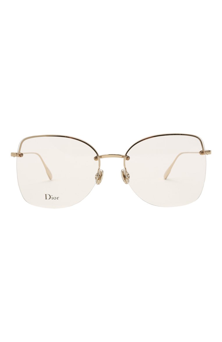 Женские оправа DIOR EYEWEAR золотого цвета, арт. STELLAIRE010 J5G | Фото 3 (Тип очков: Оправа; Региональные ограничения белый список (Axapta Mercury): RU, Не проставлено; Нос: Не проставлено; Очки форма: Бабочка; Оптика Гендер: оптика-женское)