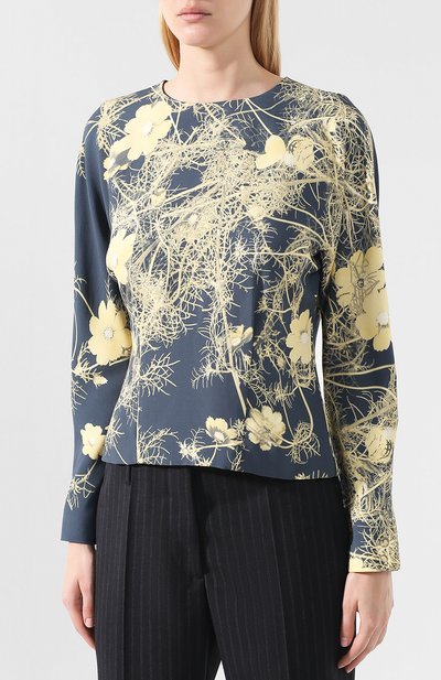 Топ из вискозы DRIES VAN NOTEN серого цвета по цене 45950 руб., арт. 192-10722-8058, фото 3 Топ из вискозы DRIES VAN NOTEN, арт. 192-10722-8058, фото 3