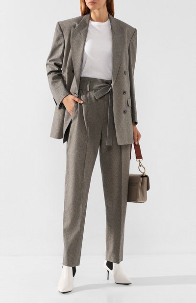 Брюки из смеси вискозы и хлопка ISABEL MARANT серого цвета по цене 47500 руб., арт. PA1457-19H016I/EMILIA, фото 2 Брюки из смеси вискозы и хлопка ISABEL MARANT, арт. PA1457-19H016I/EMILIA, фото 2