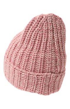 Детский комплект из шапки и шарфа EMPORIO ARMANI розового цвета, арт. 407529/3F491 | Фото 3 (Нос: Не проставлено; Материал: Шерсть, Синтетический материал, Текстиль; Материал сплава: Проставлено)