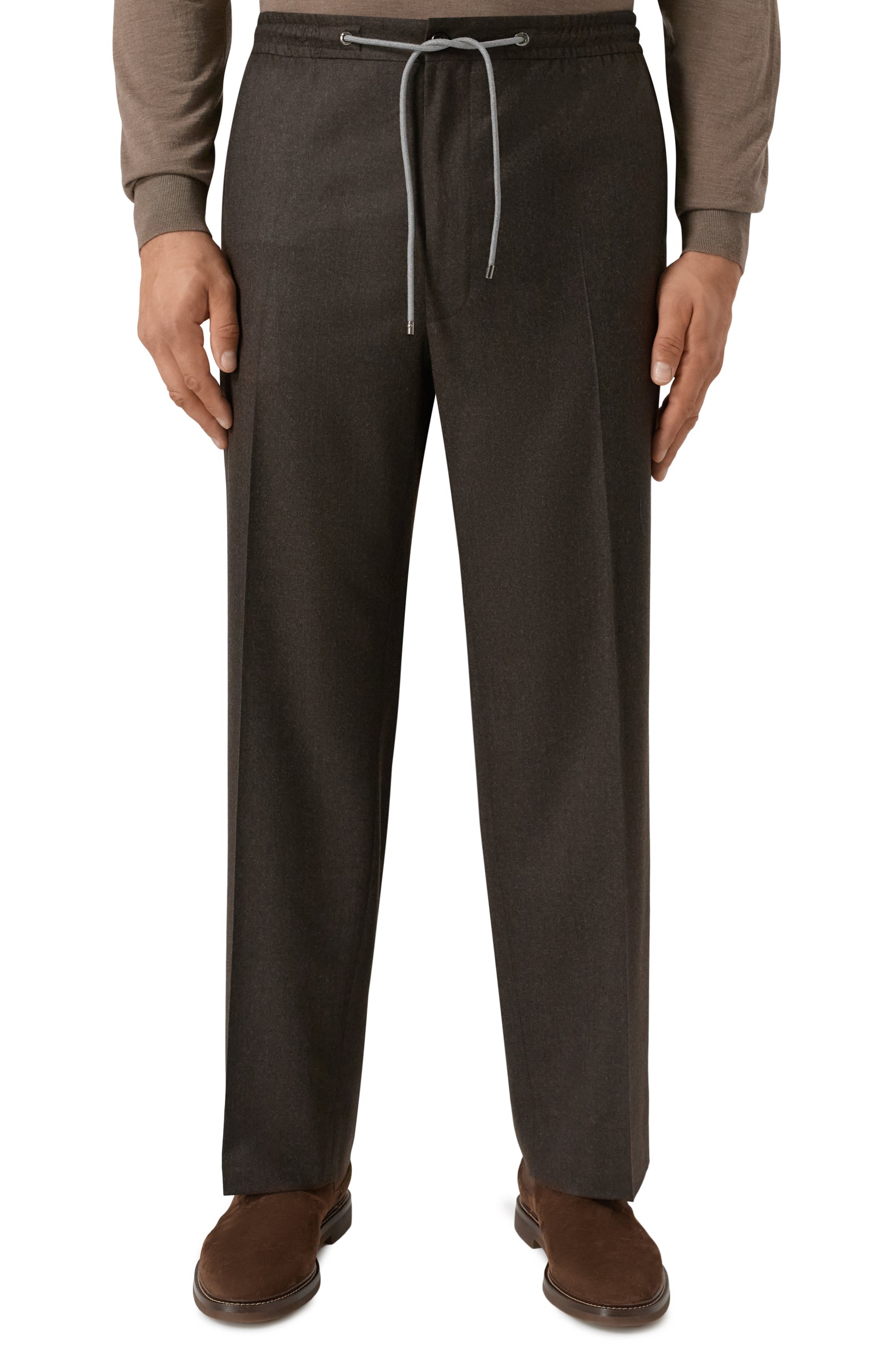 Шерстяные брюки CORNELIANI темно-коричневого цвета по цене 54850 руб., арт. 264L27-2618111, фото 3 Шерстяные брюки CORNELIANI, арт. 264L27-2618111, фото 3