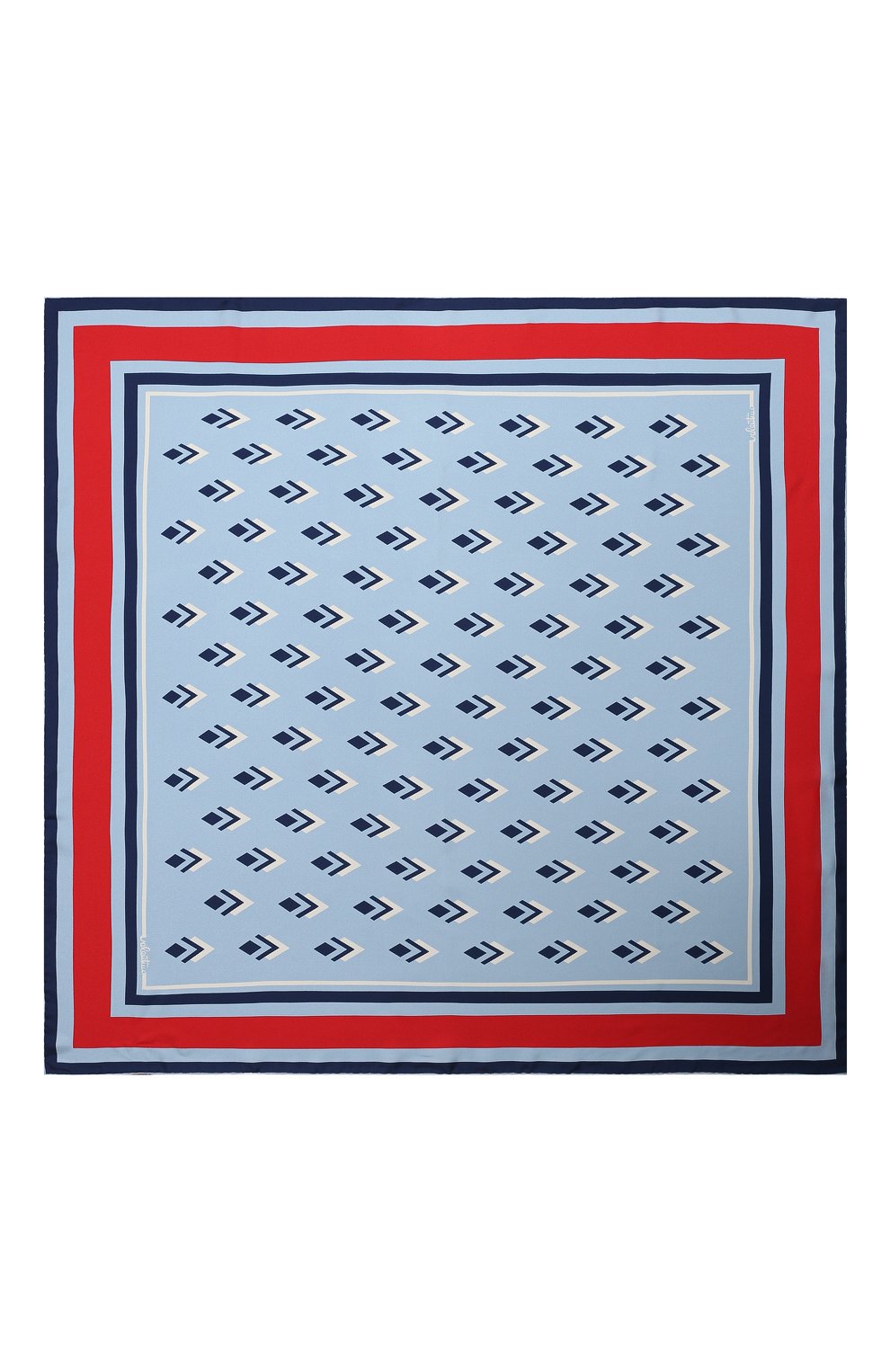 Шелковый платок VALENTINO голубого цвета по цене 51450 руб., арт. UW2EI114/VMM, фото 3 Шелковый платок VALENTINO, арт. UW2EI114/VMM, фото 3