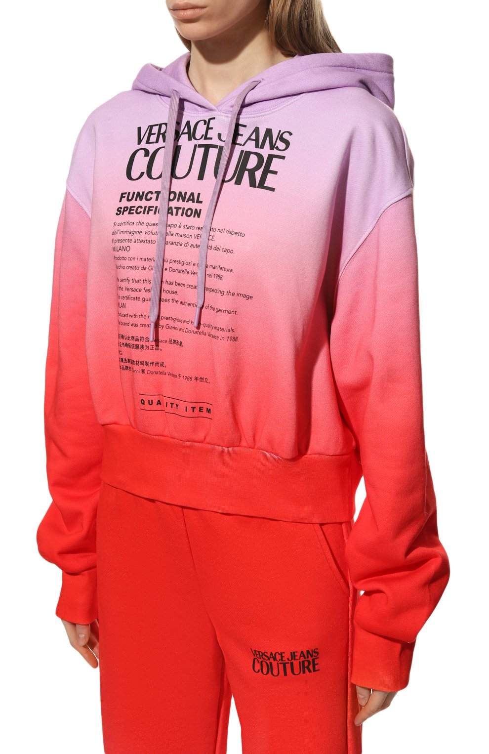 Хлопковое худи VERSACE JEANS COUTURE разноцветного цвета по цене 69950 руб., арт. 72HAIP05-72DP314 14 DEGRADE 0RGANIC C0TT0N HEAVY F, фото 3 Хлопковое худи VERSACE JEANS COUTURE, арт. 72HAIP05-72DP314 14 DEGRADE 0RGANIC C0TT0N HEAVY F, фото 3