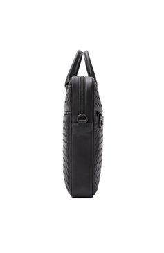 Мужская портфель BOTTEGA VENETA черного цвета, арт. 516110/V47W1 | Фото 4 (Сумки-технические: Портфели; Ремень/цепочка: На ремешке; Размер: large; Материал: Натуральная кожа)