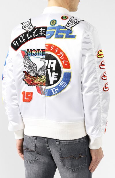 Бомбер DIESEL белого цвета по цене 37600 руб., арт. 00SMFN/0TAQF, фото 4 Бомбер DIESEL, арт. 00SMFN/0TAQF, фото 4