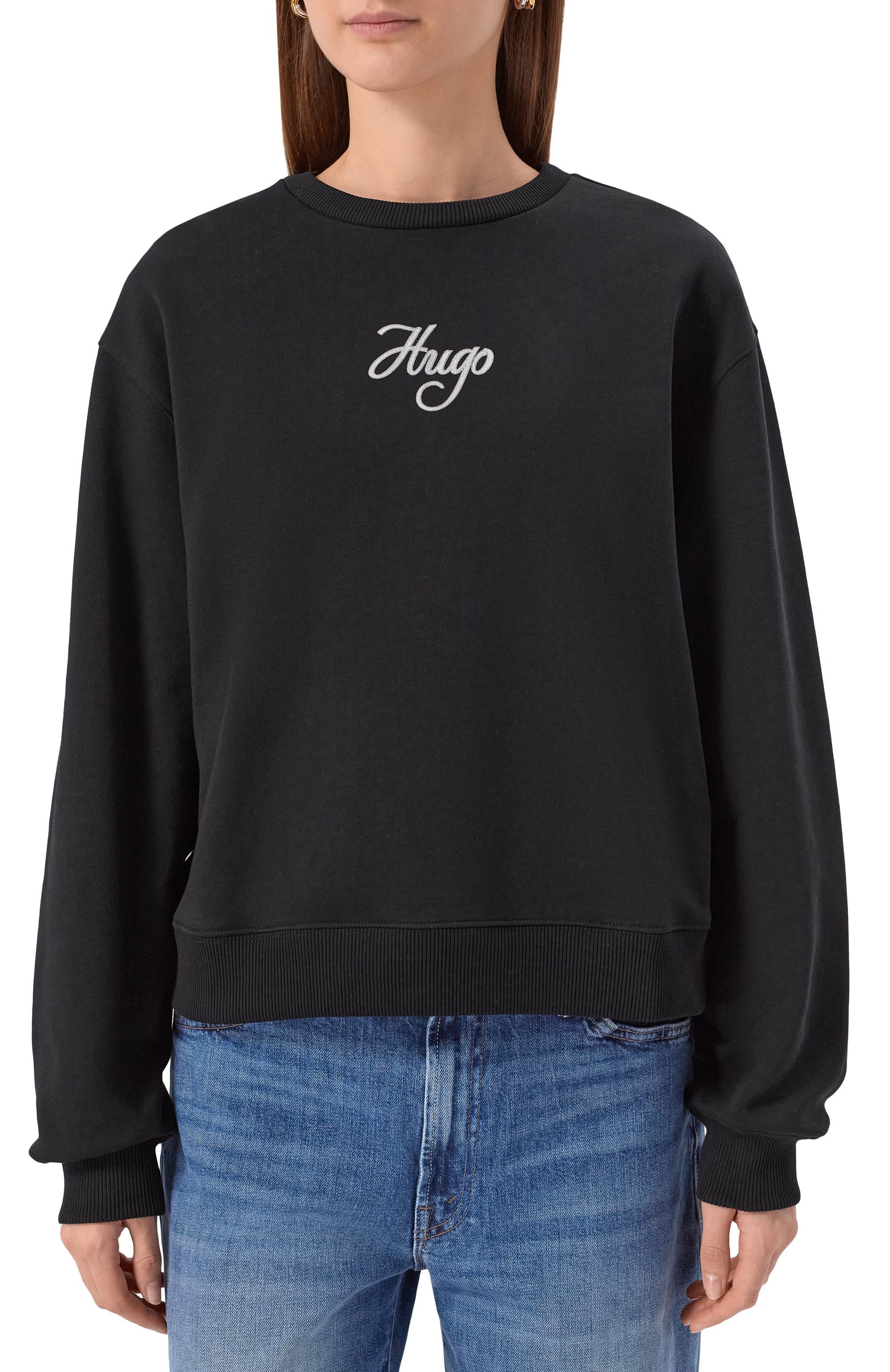 Хлопковый свитшот HUGO, арт. 50550149, фото 3