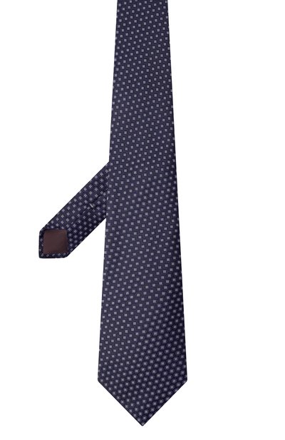 Шелковый галстук CANALI темно-синего цвета по цене 22750 руб., арт. 18/HJ04405, фото 3 Шелковый галстук CANALI, арт. 18/HJ04405, фото 3