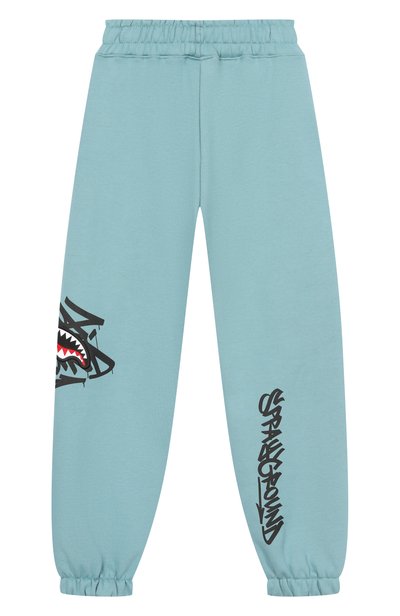 Хлопковые джоггеры SPRAYGROUND, арт. SPY1501GSM0KE/SPRAYGR0UND TAG BAGGY PANTS SM0KE BL, фото 2
