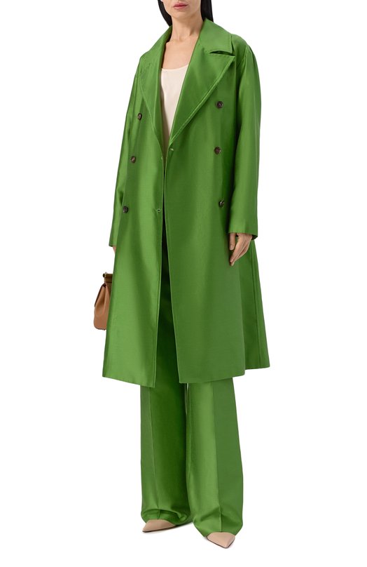 Плащ из хлопка и шелка Kiton D61615K09R19 Зелёный  D61615K09R19 Фото 2