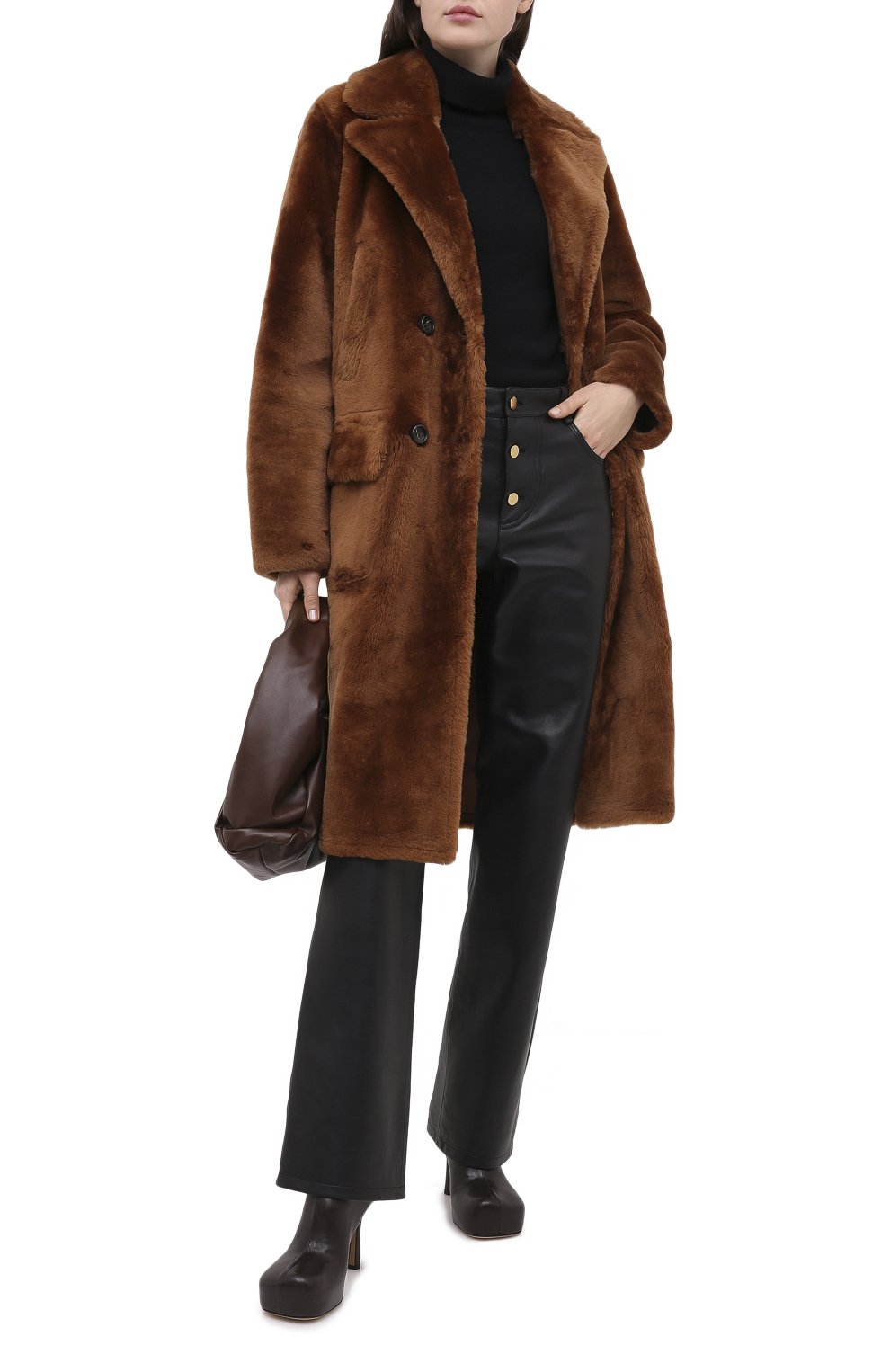 Шуба из овчины YVES SALOMON, арт. 21WYM60604MESI, фото 3