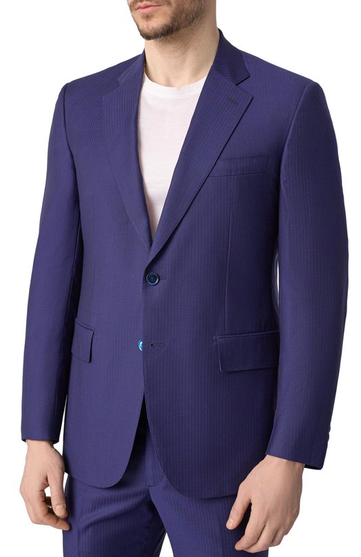 Шерстяной костюм Stefano Ricci M1SF432220/W0024S/5011/64 Синий  M1SF432220/W0024S/5011/64 Фото 4