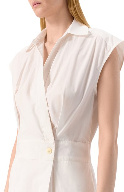 Хлопковое платье A.P.C. белого цвета по цене 48050 руб., арт. C0EVD-F35149, фото 5 Хлопковое платье A.P.C., арт. C0EVD-F35149, фото 5