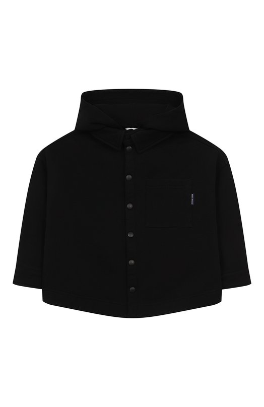 Хлопковая куртка-рубашка Palm Angels PBES002F25FLE001 Чёрный PBES002F25FLE001