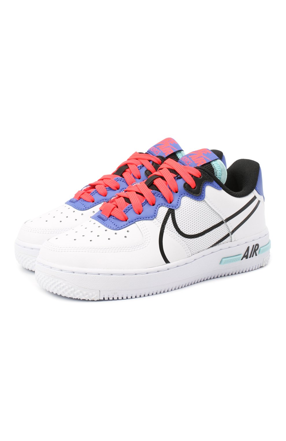 Кеды nike air force 1 react NIKE белого цвета по цене 8950 руб., арт. CD6960-101, фото 1 Кеды nike air force 1 react NIKE, арт. CD6960-101, фото 1