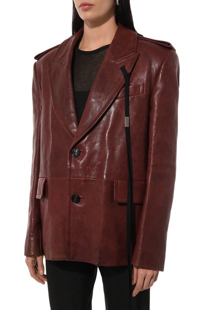 Кожаный жакет ANN DEMEULEMEESTER, арт. 2402-W-JA25-L-LT137-036, фото 3