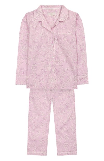Хлопковая пижама LITTLE YOLKE розового цвета по цене 7315 руб., арт. AW19-12C-MA-LA/1-8Y, фото 1 Хлопковая пижама LITTLE YOLKE, арт. AW19-12C-MA-LA/1-8Y, фото 1