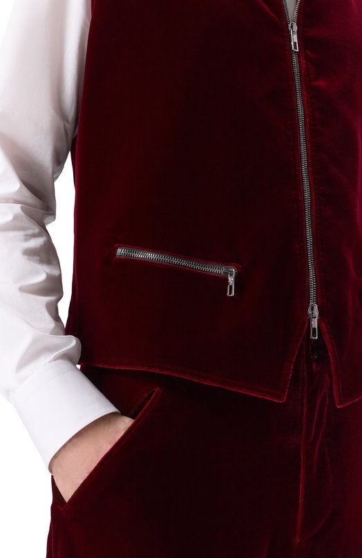 Бархатный жилет Giorgio Armani GM002033/TE10046 Бордовый  GM002033/TE10046 Фото 5