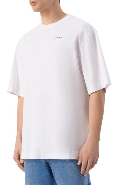 Хлопковая футболка OFF-WHITE, арт. 0MAA120S26JER008, фото 3