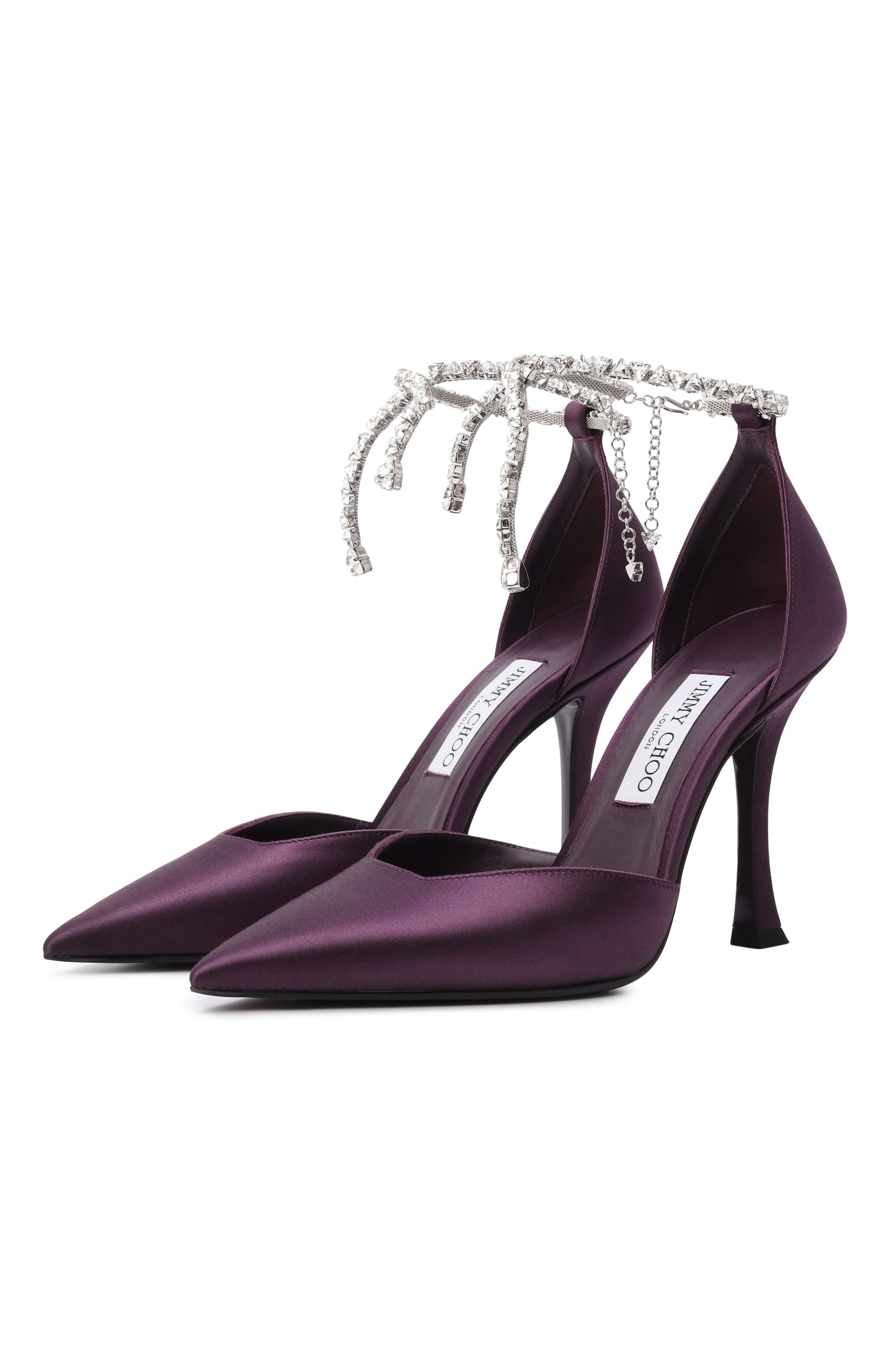 Текстильные туфли stevie 100 JIMMY CHOO, арт. STEVIE100SAT, фото 1