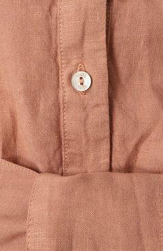 Женское льняное платье 120% LINO оранжевого цвета, арт. 32ALIW4PJ2/000F753 | Фото 6 (Длина Ж (юбки, платья, шорты): Мини; Материал внешний: Лен; Рукава: Длинные; Материал сплава: Проставлено; Драгоценные камни: Проставлено; Женское Кросс-КТ: Платье-пл�яжная одежда; Стили: Кэжуэл)