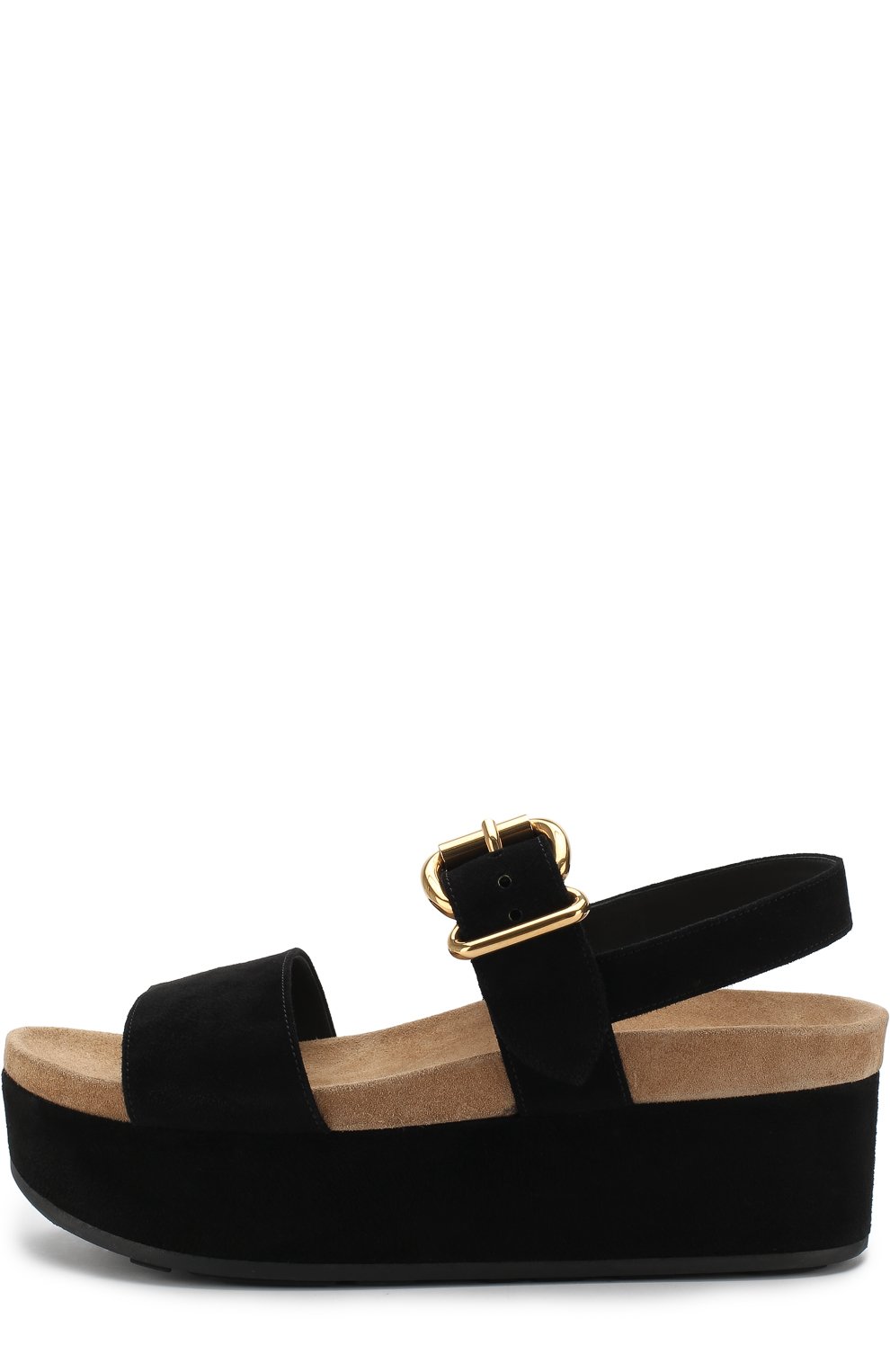 Замшевые босоножки на платформе PRADA, арт. 1XZ658-XVD-F0002-40, фото 3