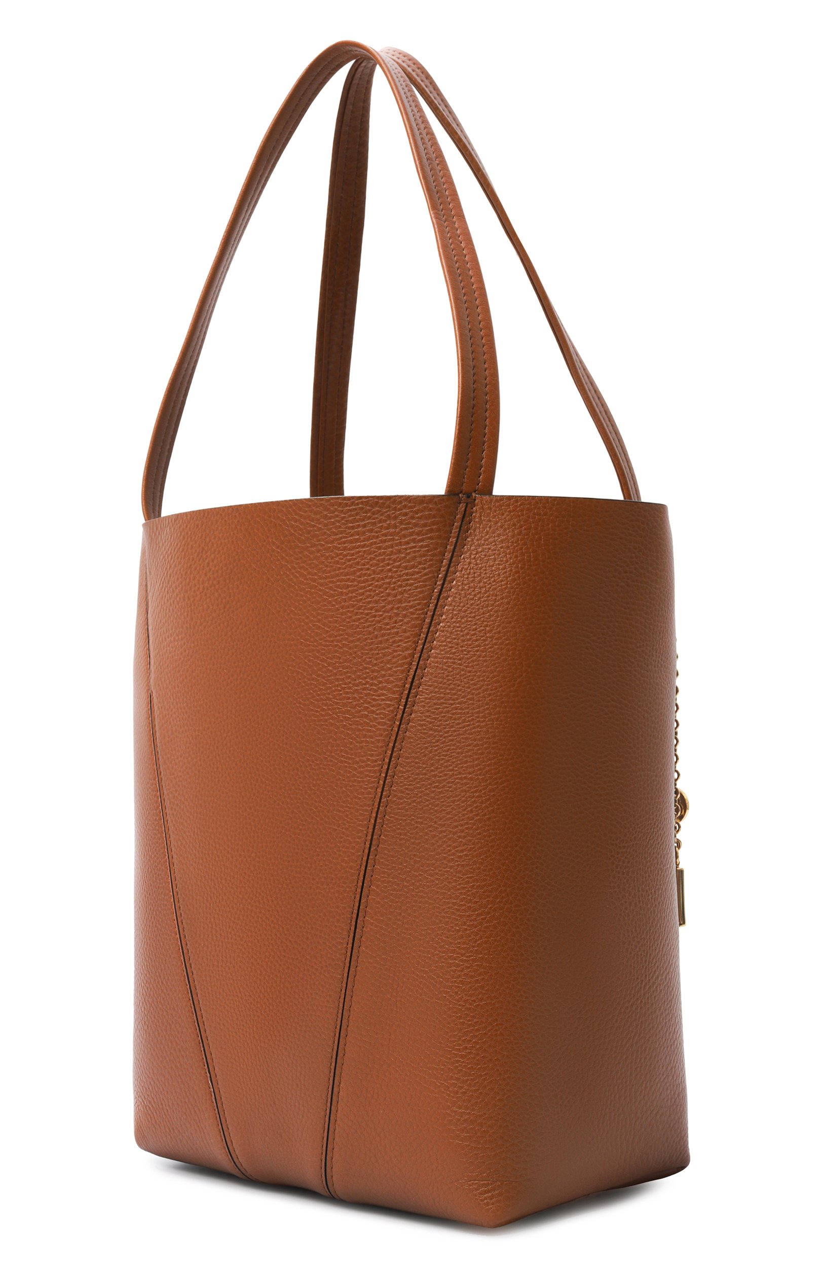 Сумка-тоут chloé spin CHLOÉ коричневого цвета по цене 207500 руб., арт. CHC25SS811N84, фото 4 Сумка-тоут chloé spin CHLOÉ, арт. CHC25SS811N84, фото 4