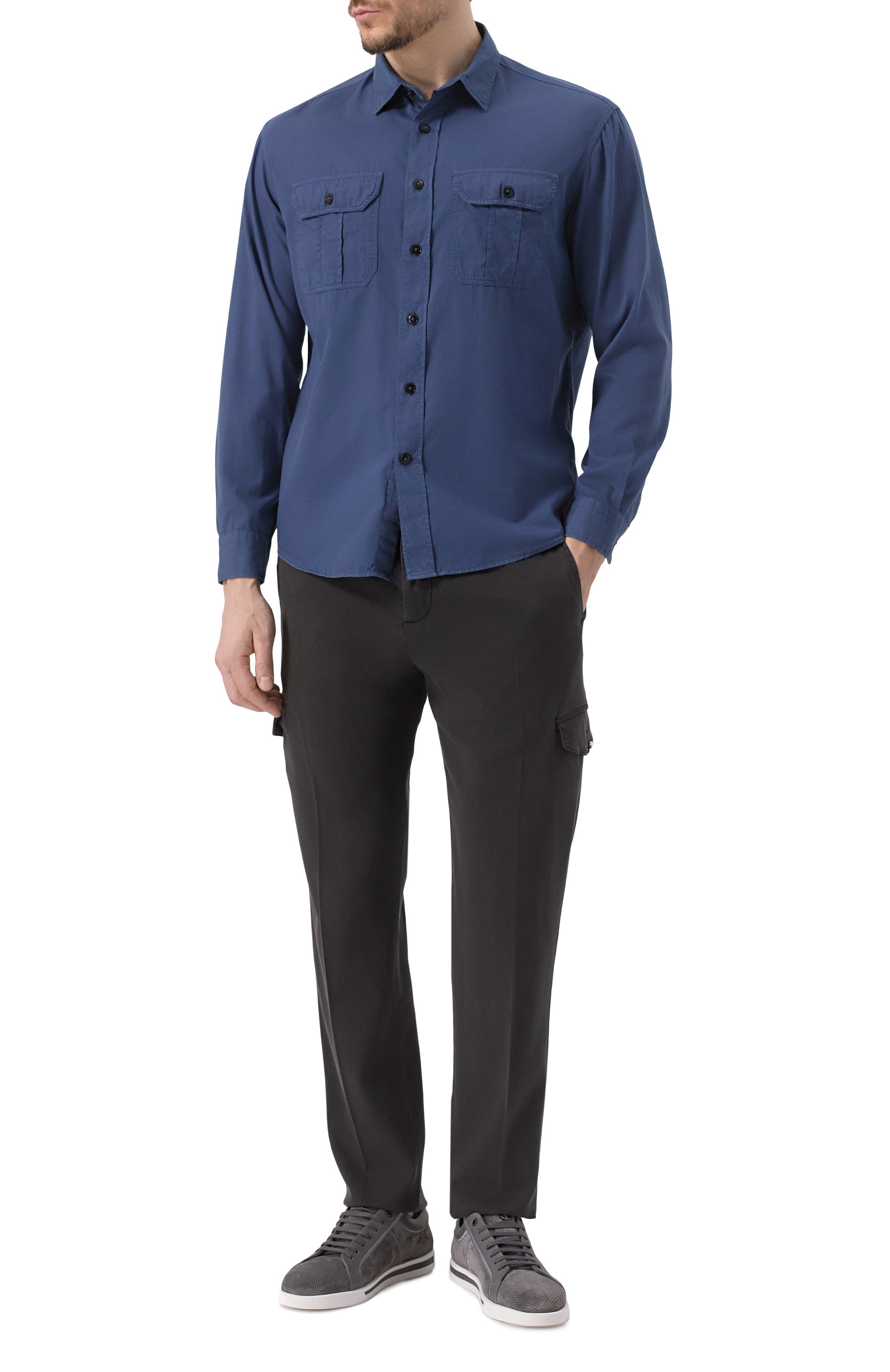 Рубашка из хлопка и лиоцелла CANALI, арт. CSL2067/GM03494, фото 2