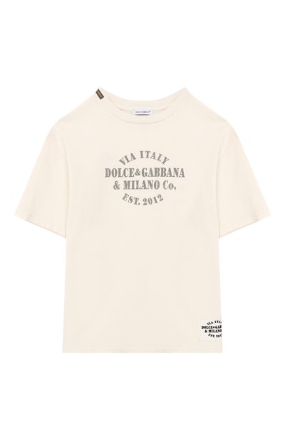 Хлопковая футболка DOLCE & GABBANA, арт. L4JTHV/G7PRJ_001