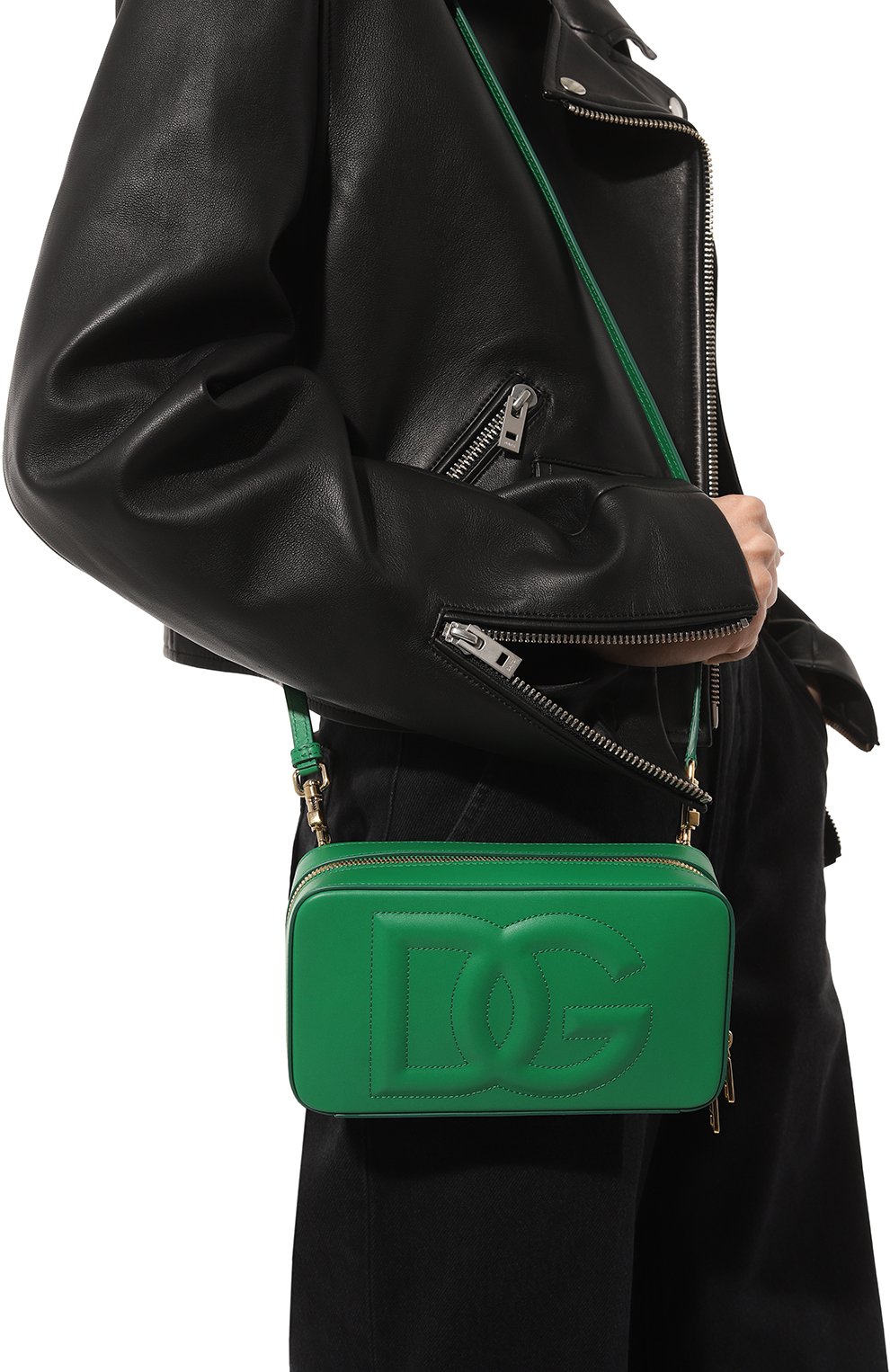 Сумка dg logo DOLCE & GABBANA зеленого цвета по цене 119500 руб., арт. BB9289_BE9289/AW576_1, фото 2 Сумка dg logo DOLCE & GABBANA, арт. BB9289_BE9289/AW576_1, фото 2