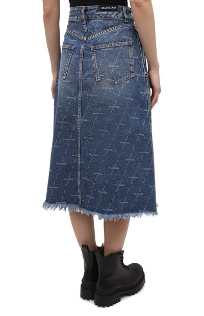 Джинсовая юбка BALENCIAGA синего цвета по цене 78100 руб., арт. 641517/TJW53, фото 4 Джинсовая юбка BALENCIAGA, арт. 641517/TJW53, фото 4