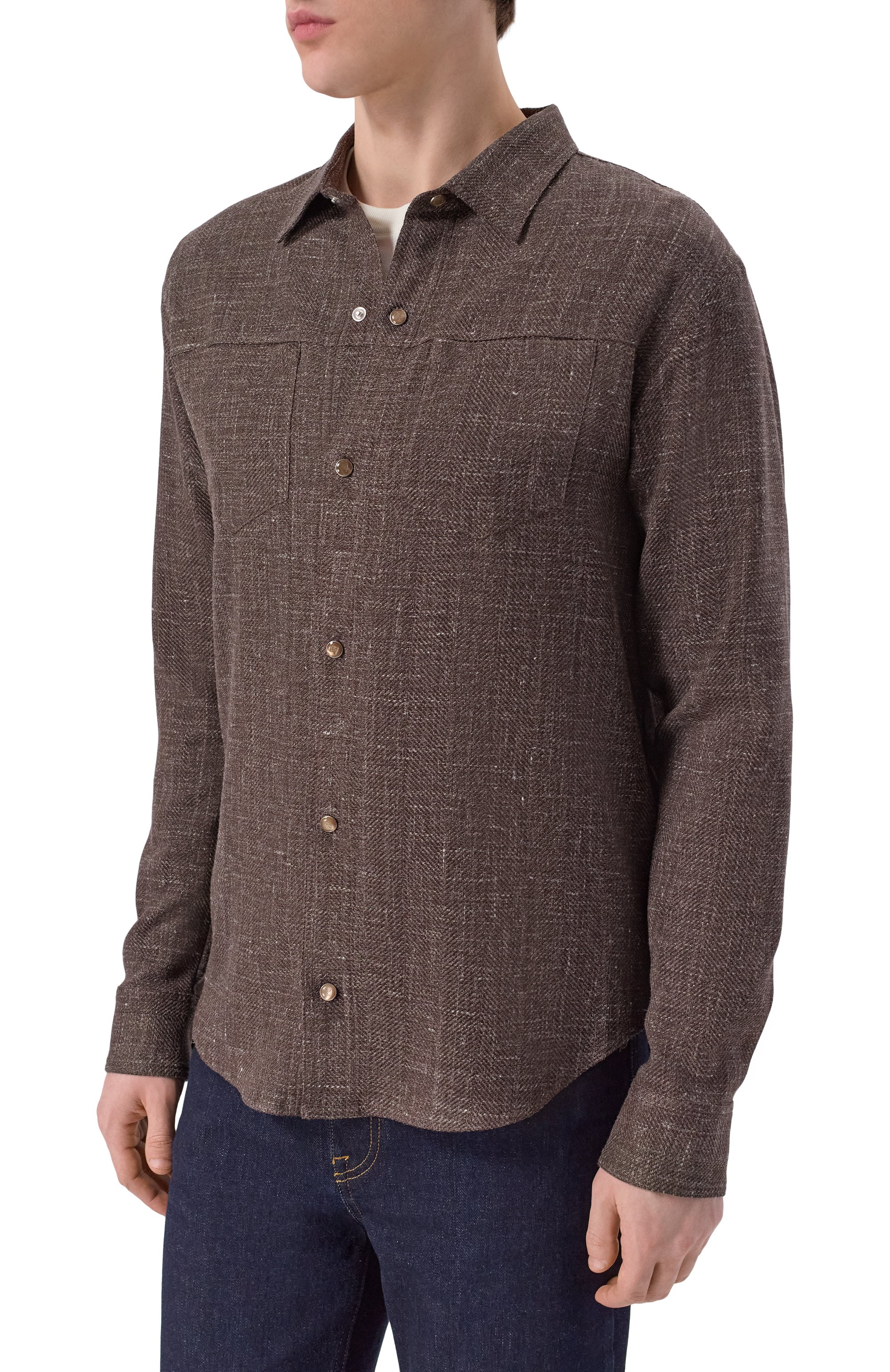 Рубашка из шерсти и кашемира MARCO PESCAROLO, арт. ZEUS/5326, фото 3