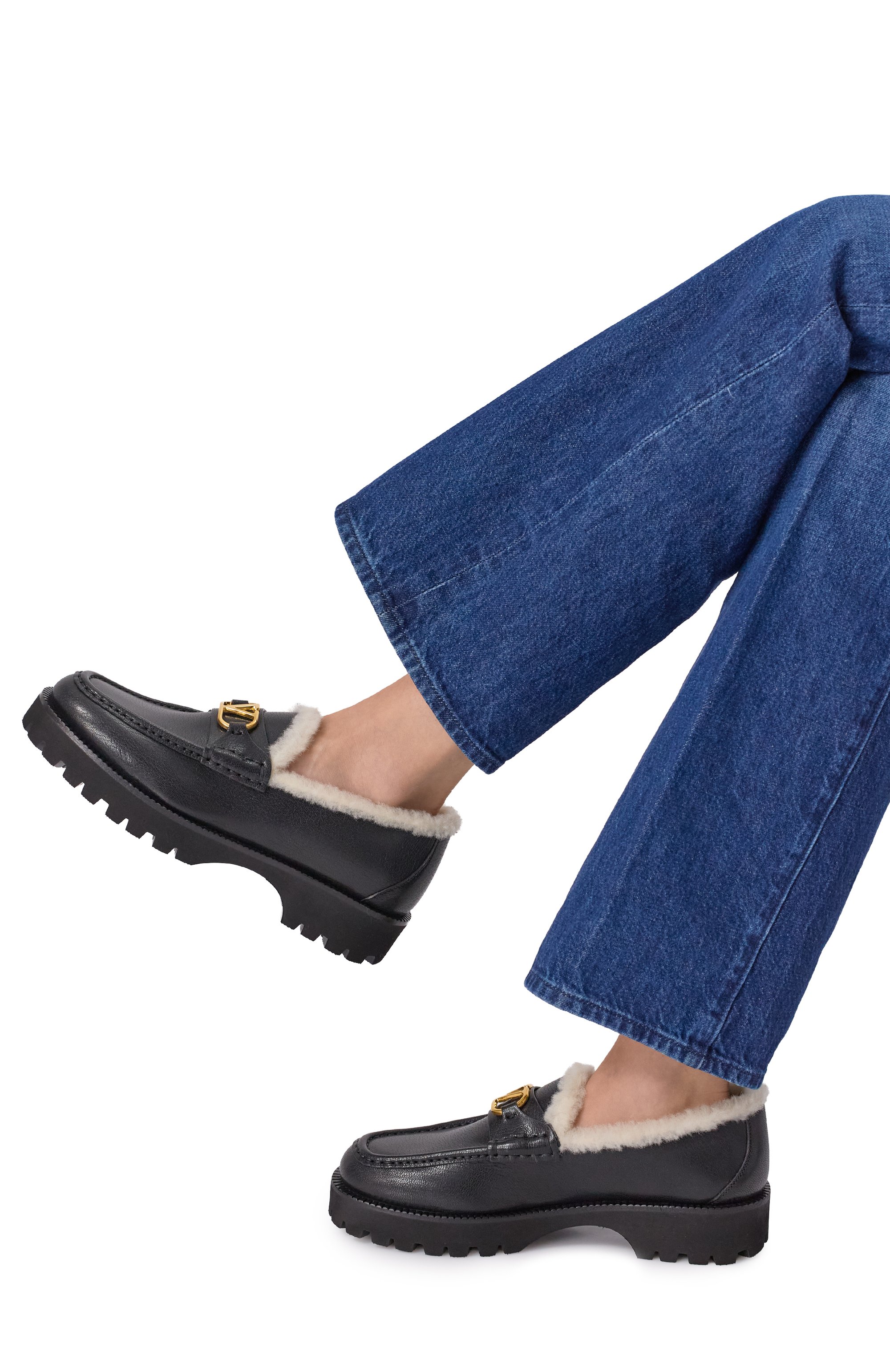 Кожаные лоферы vlogo signature VALENTINO, арт. 7W0S0NF5/JJJ, фото 2