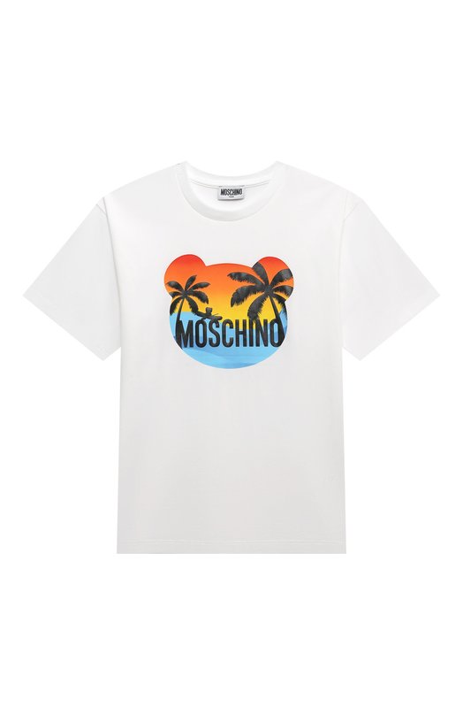 

Хлопковая футболка Moschino, Белый
