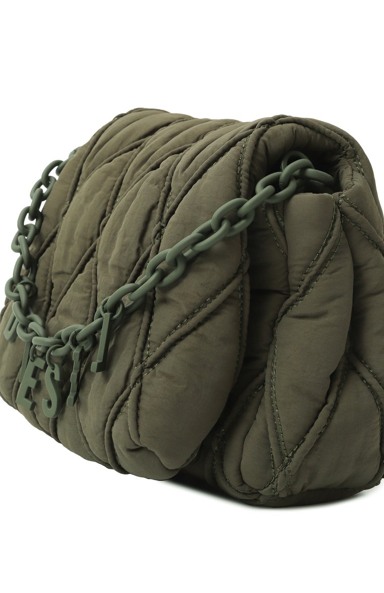 Женская сумка charm-d small DIESEL хаки цвета, арт. X10267/P8048 | Фото 3 (Материал: Текстиль; Размер: small)