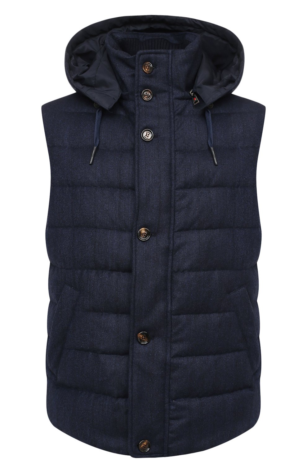 Пуховый жилет KIRED синего цвета по цене 108500 руб., арт. WKISHBW7209504000, фото 1 Пуховый жилет KIRED, арт. WKISHBW7209504000, фото 1