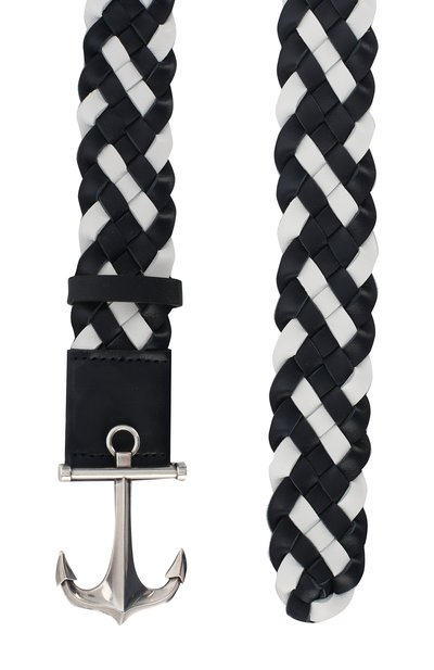 Плетеный кожаный ремень с фигурной пряжкой KITON, арт. USCANCN00957, фото 2