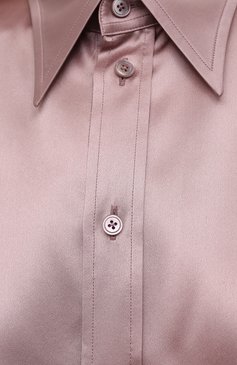 Женская шелковая рубашка RALPH LAUREN розового цвета, арт. 290858215 | Фото 5 (Рукава: Длинные; Длина (для топов): Стандартные; Материал внешний: Шелк; Стили: Романтичный; Женское Кросс-КТ: Рубашка-одежда; Принт: Без принта; Драгоценные камни: Проставлено; Материал сплава: Проставлено)