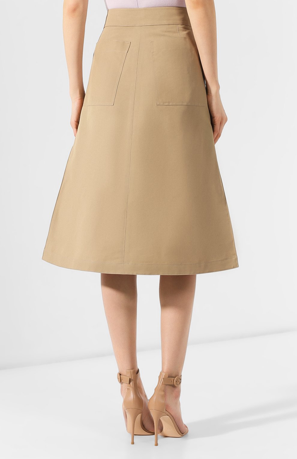 Юбка из смеси хлопка и шелка BURBERRY, арт. 8006120, фото 4