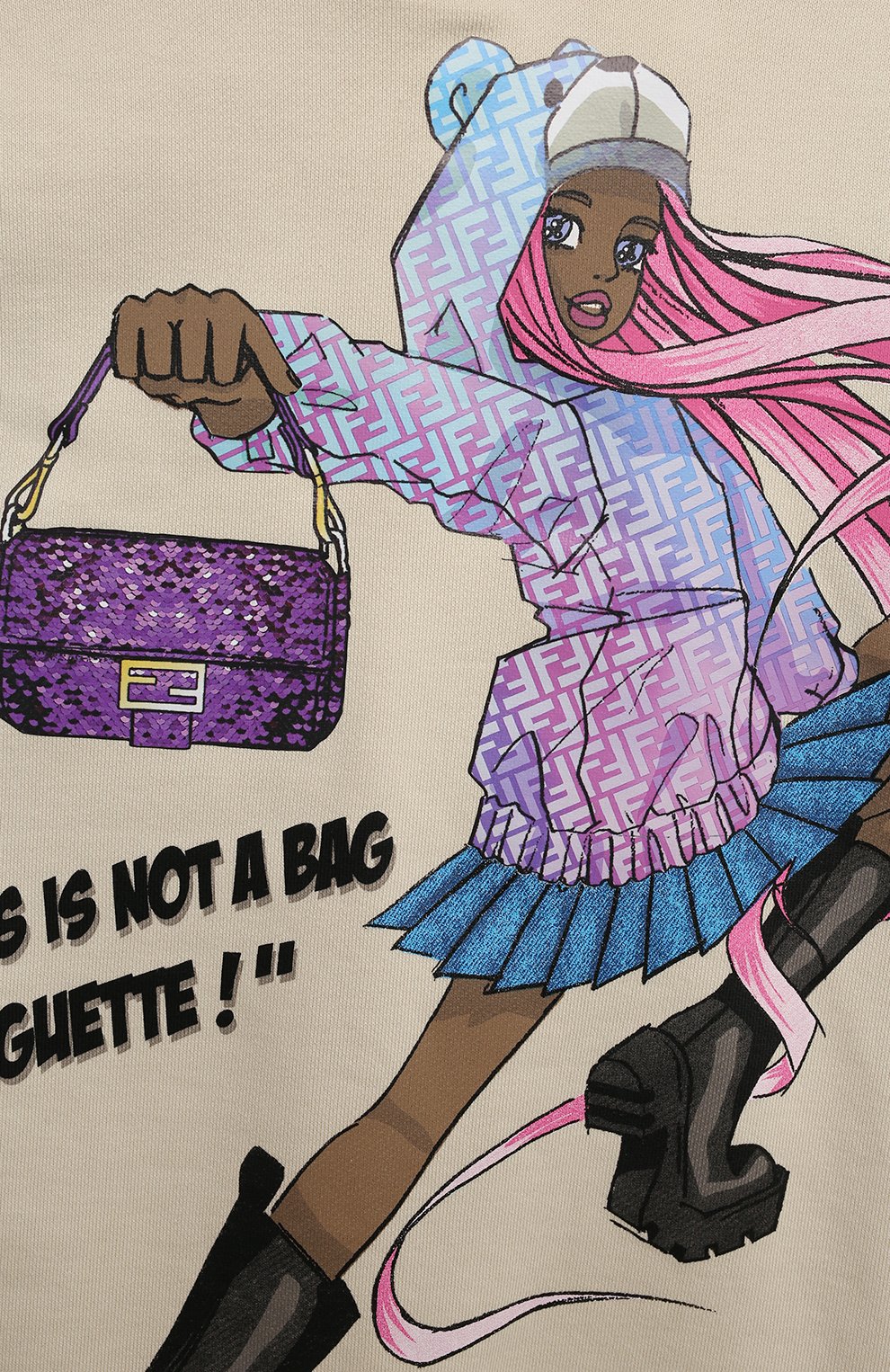 Хлопковое платье FENDI, арт. JFB611/5V0/4-6, фото 3