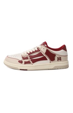 Мужские кожаные кеды varsity skel top AMIRI кремового цвета, арт. AMF0SR1077 | Фото 4 (Материал внешний: Натуральная кожа; Материал сплава: Проставлено; Драгоценные камни: Проставлено; Материал внутренний: Текстиль; Подошва: Массивная; Кросс-КТ: Низкие; Стили: Классический; Материал утеплителя: Без утеплителя)