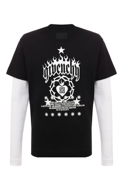 Мужская хлопковый лонгслив GIVENCHY, арт. BM71G53YHU