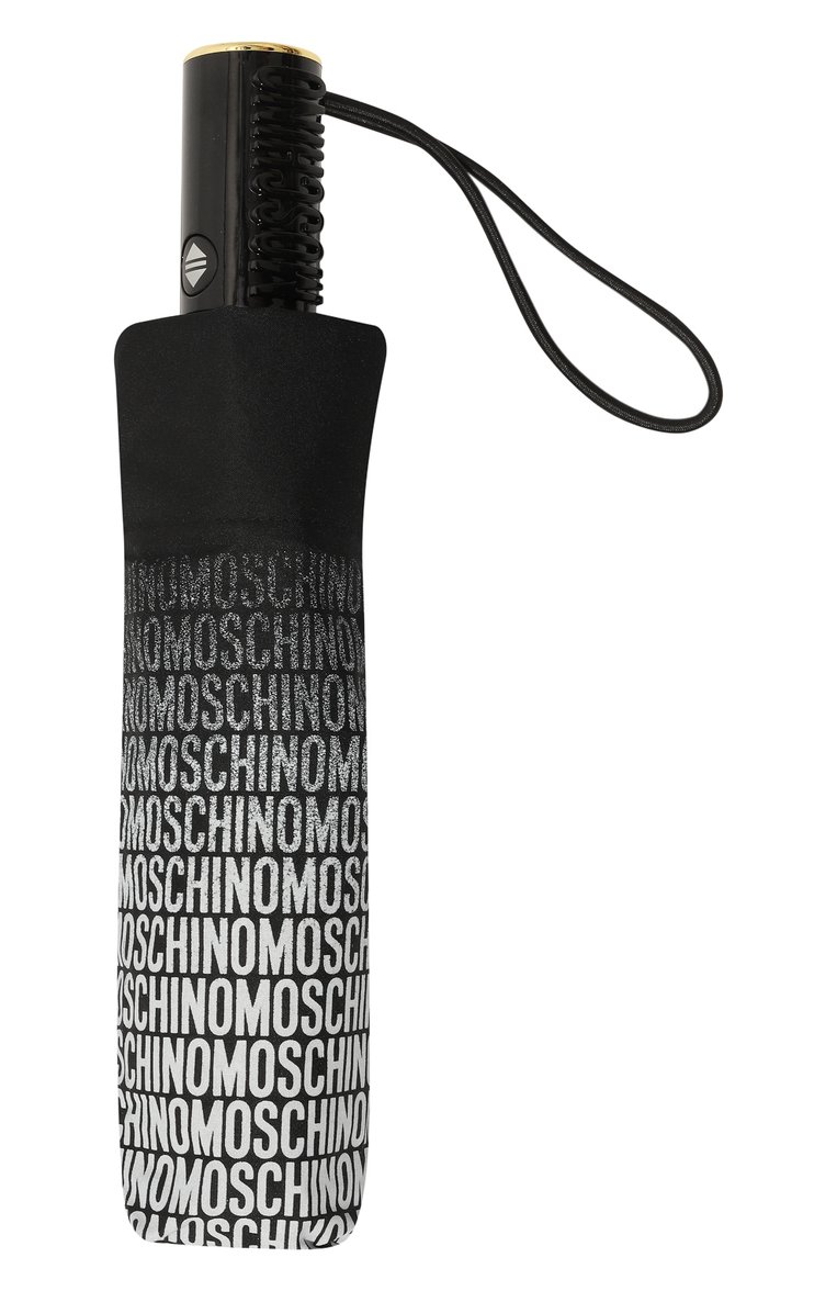 Мужской складной зонт MOSCHINO черного цвета, арт. 8444 0PENCL0SE | Фото 5 (Материал: Синтетический материал, Текстиль, Металл; Нос: Не проставлено)