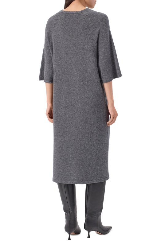 Платье из шерсти и кашемира Emporio Armani EW003196/AF20114/UB115 Серый  EW003196/AF20114/UB115 Фото 4