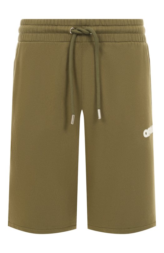 Хлопковые шорты Off-White 0MCI013S25FLE003 Хаки 0MCI013S25FLE003