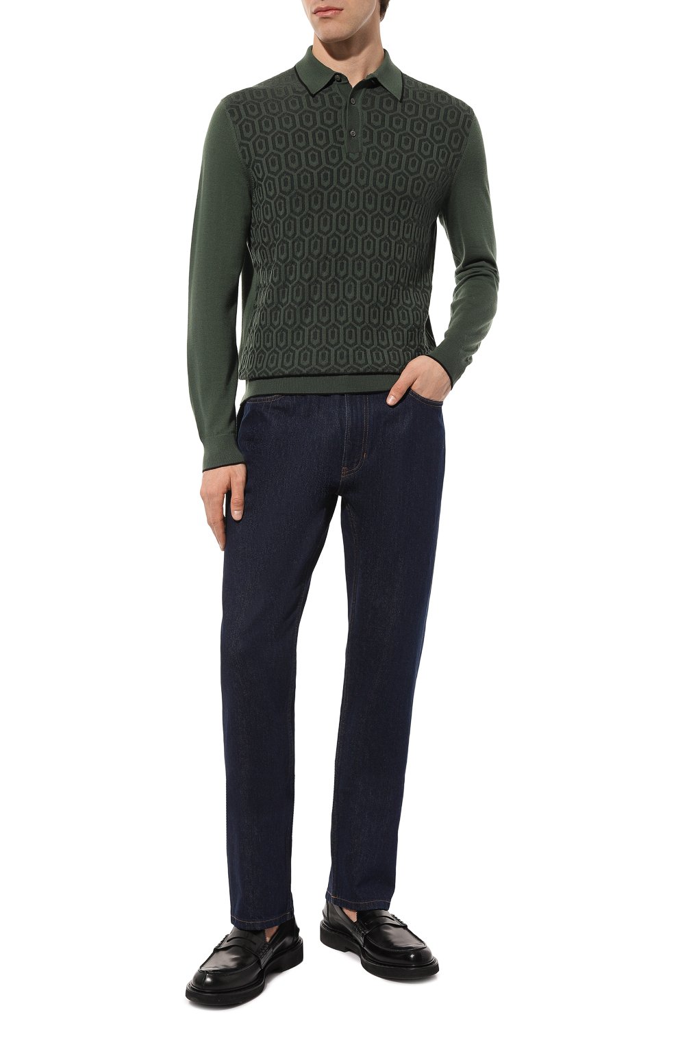 Поло из шерсти и шелка STEFANO RICCI, арт. KE06004AP1/E23405/ALG, фото 2